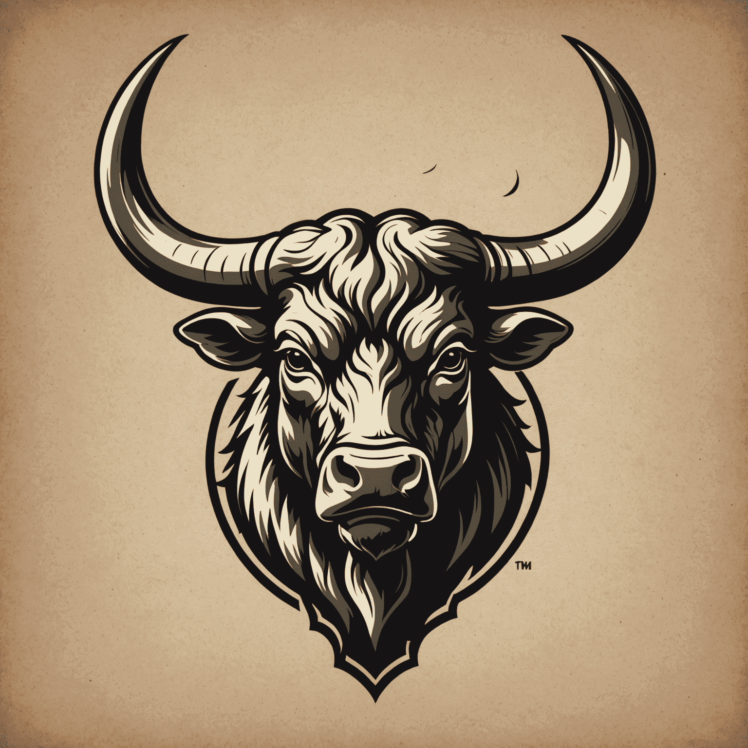 Bullsader logo featuring a stylized bull head with strong horns, symbolizing farm strength and quality