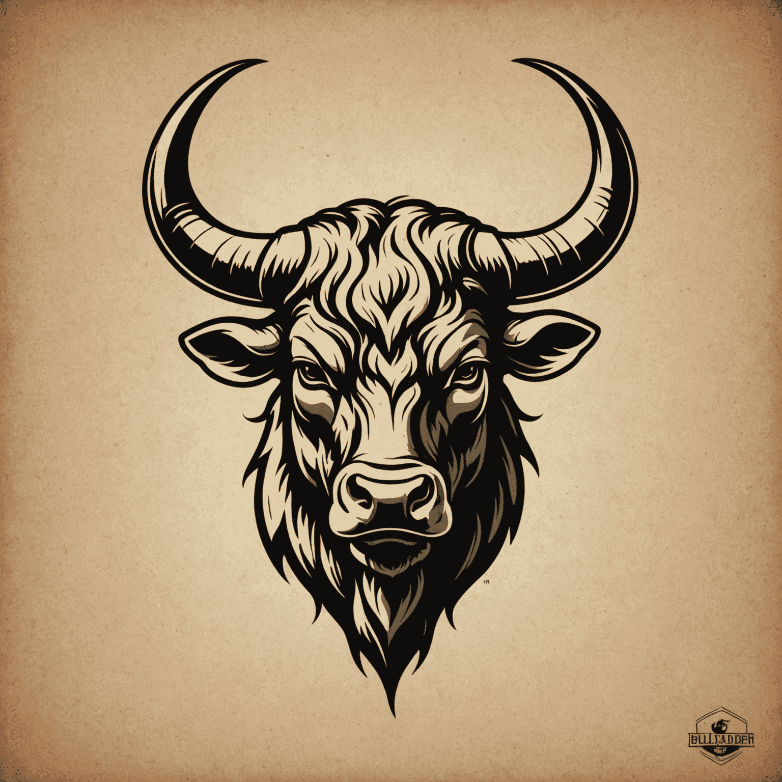 Bullsader logo featuring a stylized bull head with strong horns, symbolizing farm strength and quality